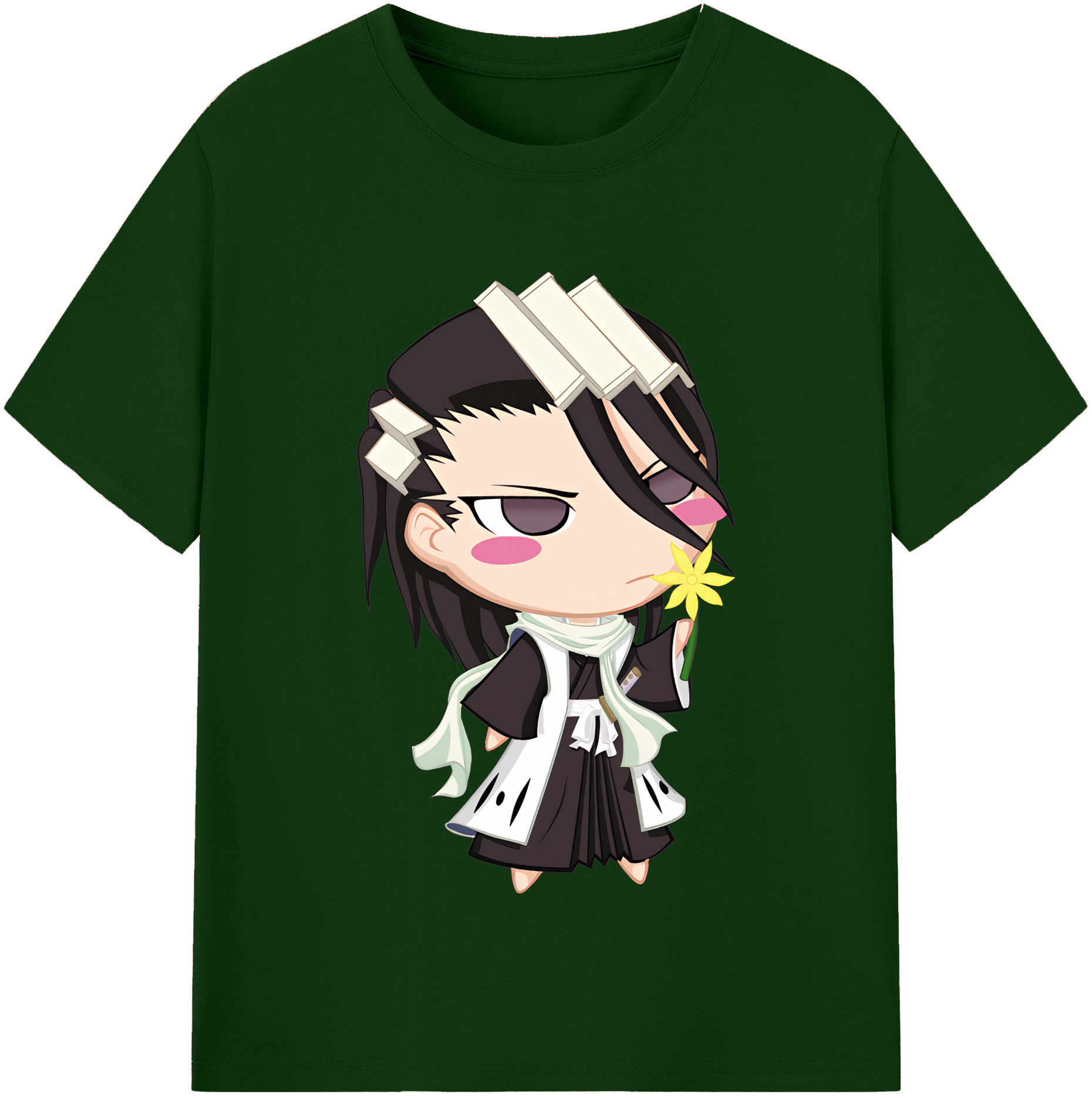 （画像用） ブリーチ くちき びゃくや BLEACH Kuchiki Byakuya 綿100％半袖Tシャツ（フロントプリント）